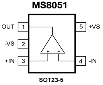 瑞盟 高速運(yùn)算放大器 軌到軌輸出CMOS運(yùn)放 MS8051/S