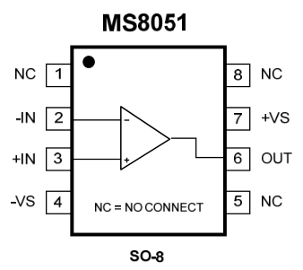 瑞盟 高速運算放大器 軌到軌輸出CMOS運放 MS8051/S