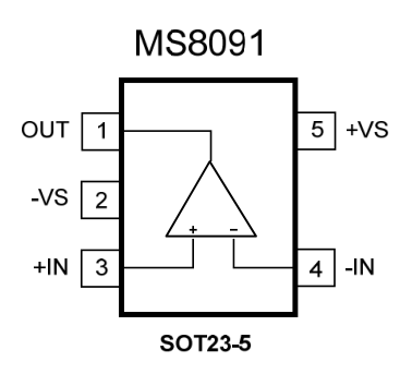 瑞盟 高速運(yùn)算放大器 軌到軌輸出運(yùn)放 MS8091 MS8091S