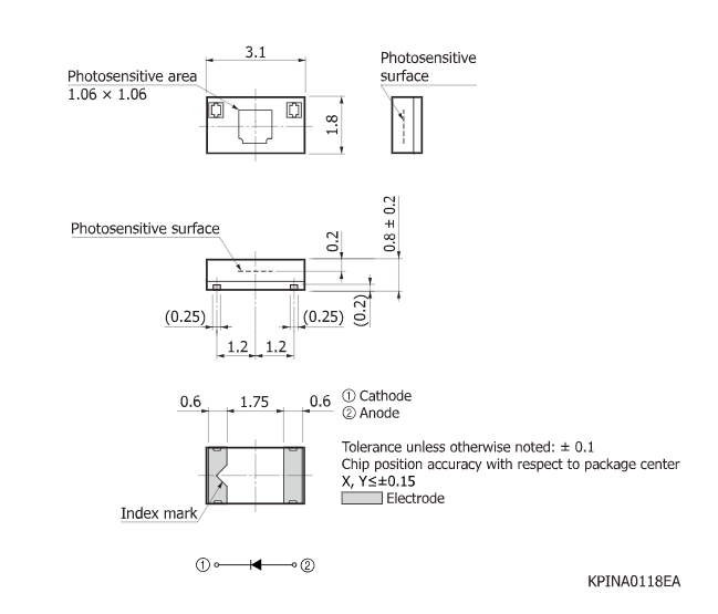 硅PIN光電二極管S10993-02CT(圖2)