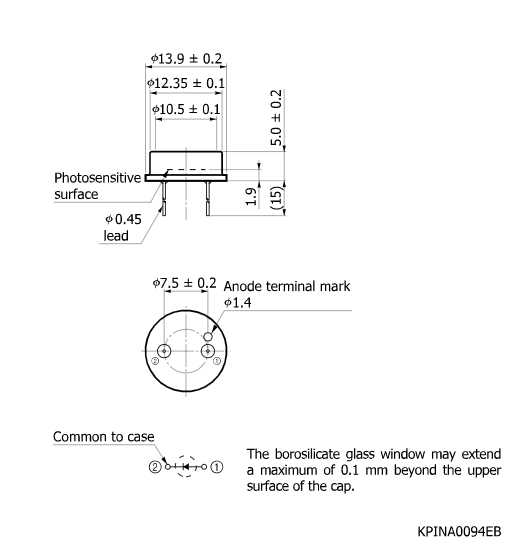 硅PIN光電二極管S9195(圖2)