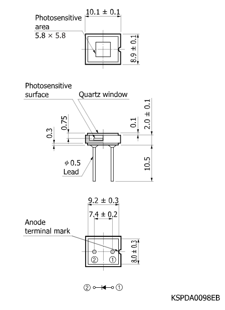 硅光電二極管S1227-66BQ(圖2)