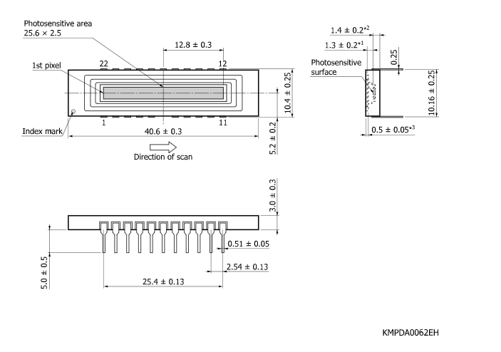 濱松 CMOS線陣圖像傳感器 S15909-1024Q(圖2)