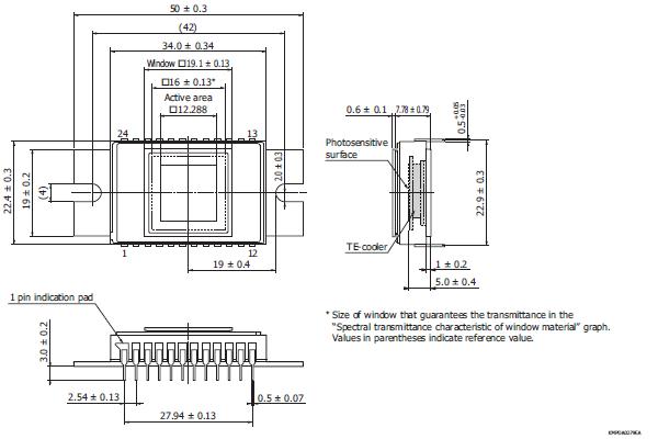 濱松 背照式CCD面陣傳感器 S7170-0909-01(圖2)