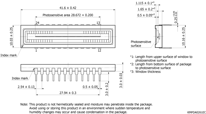 濱松 前照式CCD線陣傳感器 S11151-2048(圖2)