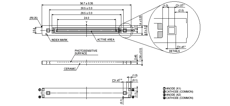 一維位置靈敏探測器 S8543(圖2)