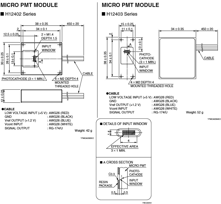 微型光電倍增管 H12403(圖4)