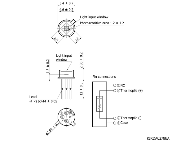 熱電堆探測器（單像元類型） T15770(圖2)