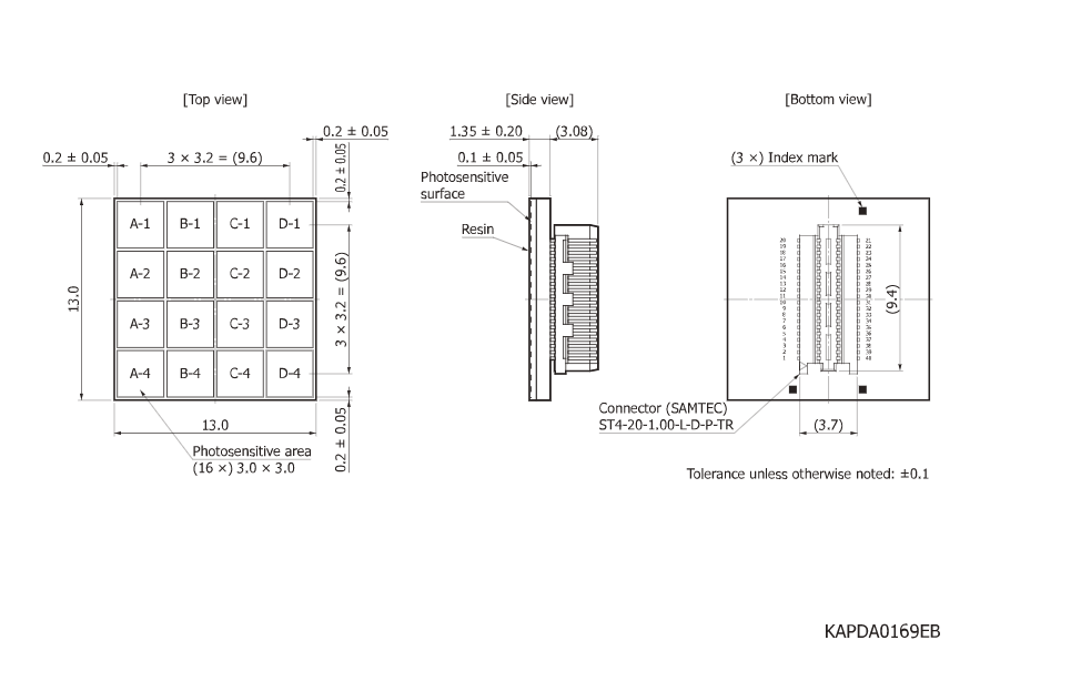 濱松 硅光電倍增管SiPM/MPPC陣列 S13361-3050AE-04(圖1)