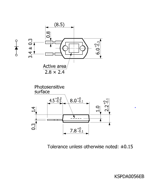 濱松 單色傳感器 綠光傳感器 S6429-01(圖2)