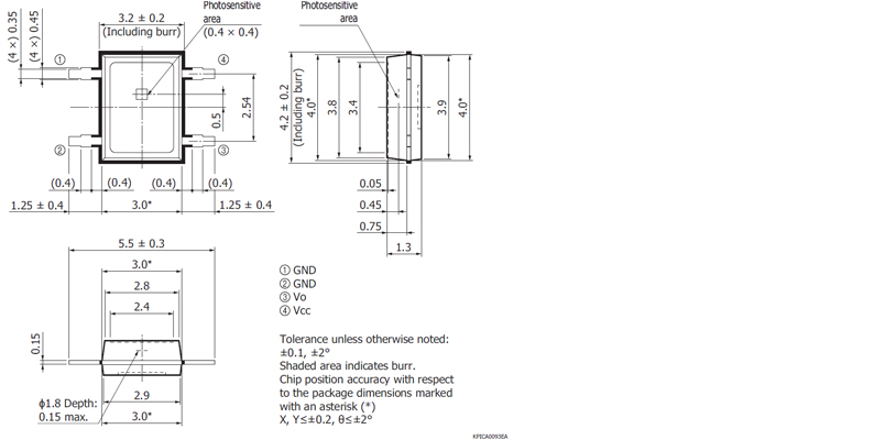 濱松 施密特觸發(fā)式光IC S12558-01DT(圖1)