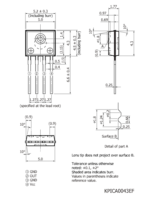 濱松 光通信用光IC接收器 S7141-10(圖1)