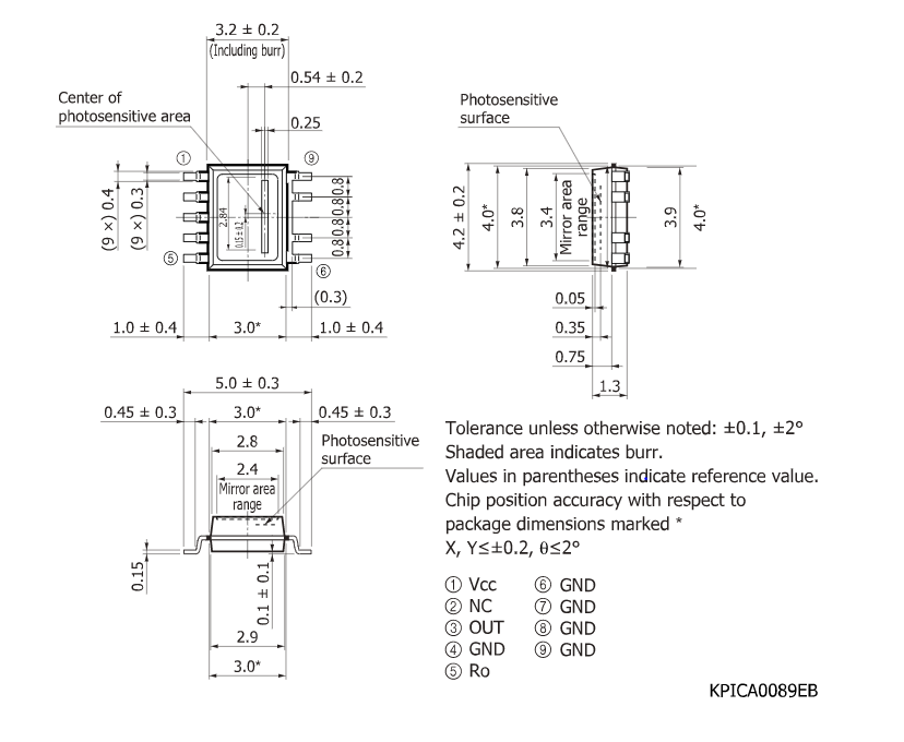 濱松 激光同步檢測用光IC S11257-02DT(圖1)