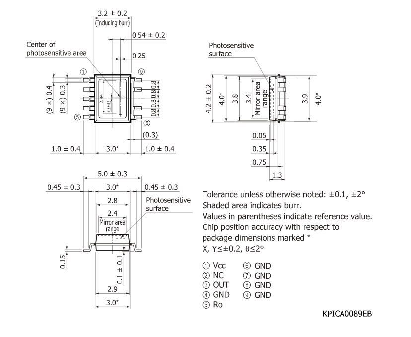 濱松 激光同步檢測用光IC S11257-01DT(圖1)