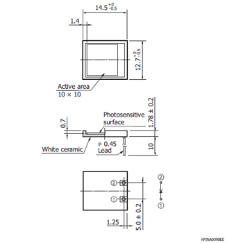 濱松 X射線硅Si光電二極管 S3590-09(圖2)